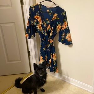 Floral Kimono/Wrap Dress